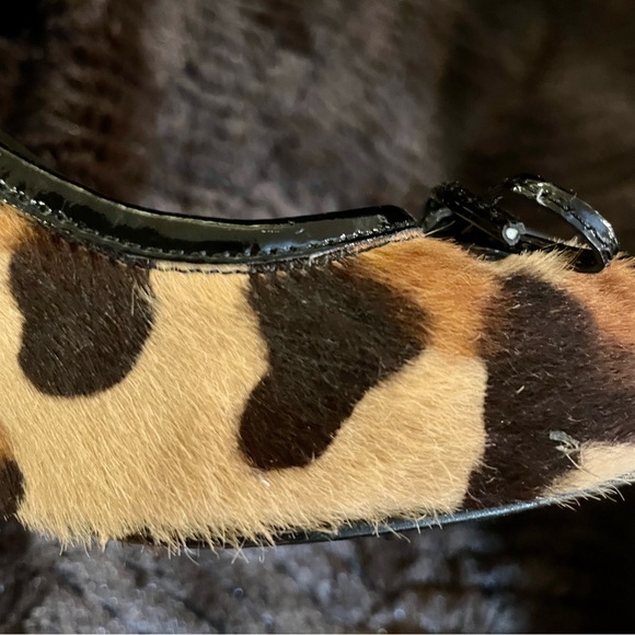 Franco Barbieri Leopard Haircalf Peep-Toe Pump 8 B - Picture 14 of 14